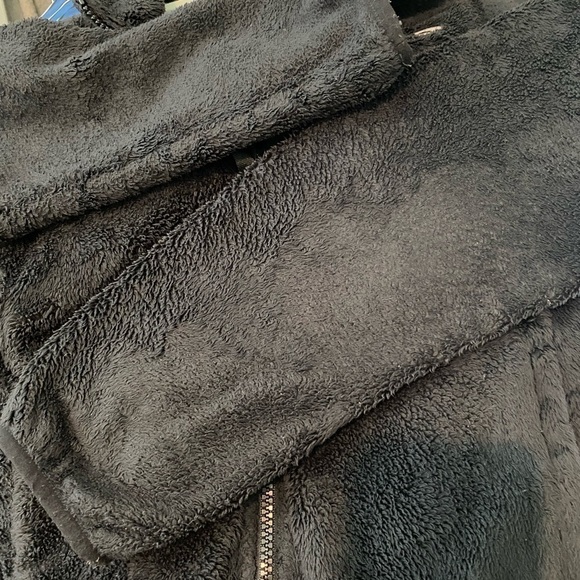 The North Face Osolita Zip Up Fleece Jacket Black Large 14/16 Girls Pockets Soft - Picture 7 of 13